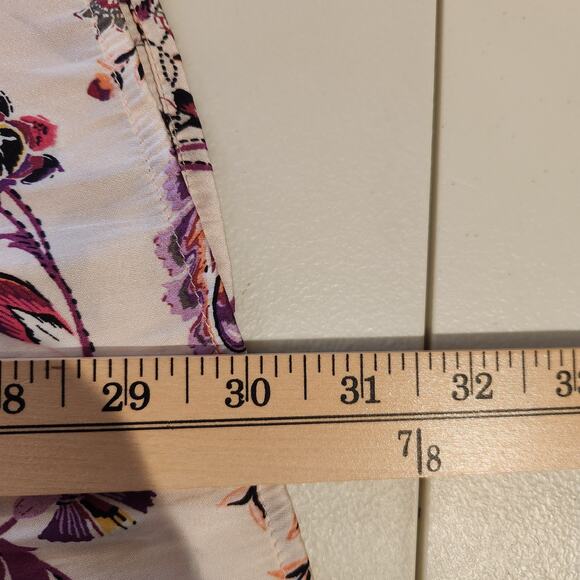 Torrid Womens Pink Floral Satin Bow Tie Front Halter Top Size 4X Flowy Romantic - Picture 9 of 11